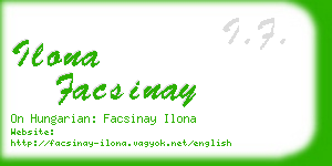 ilona facsinay business card